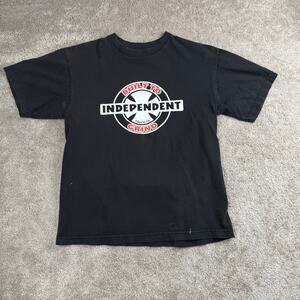 Black Independent Truck Co T-shirt Size S Skate Built to Grind y2k Emo Punk